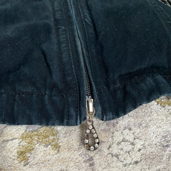 Beaded black denim jacket - Picture 7 of 7